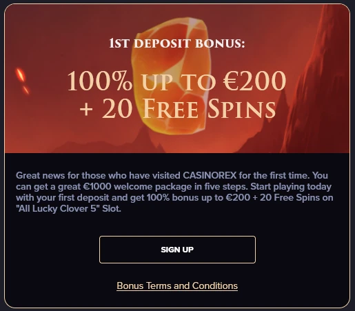 CasinoRex Bonus